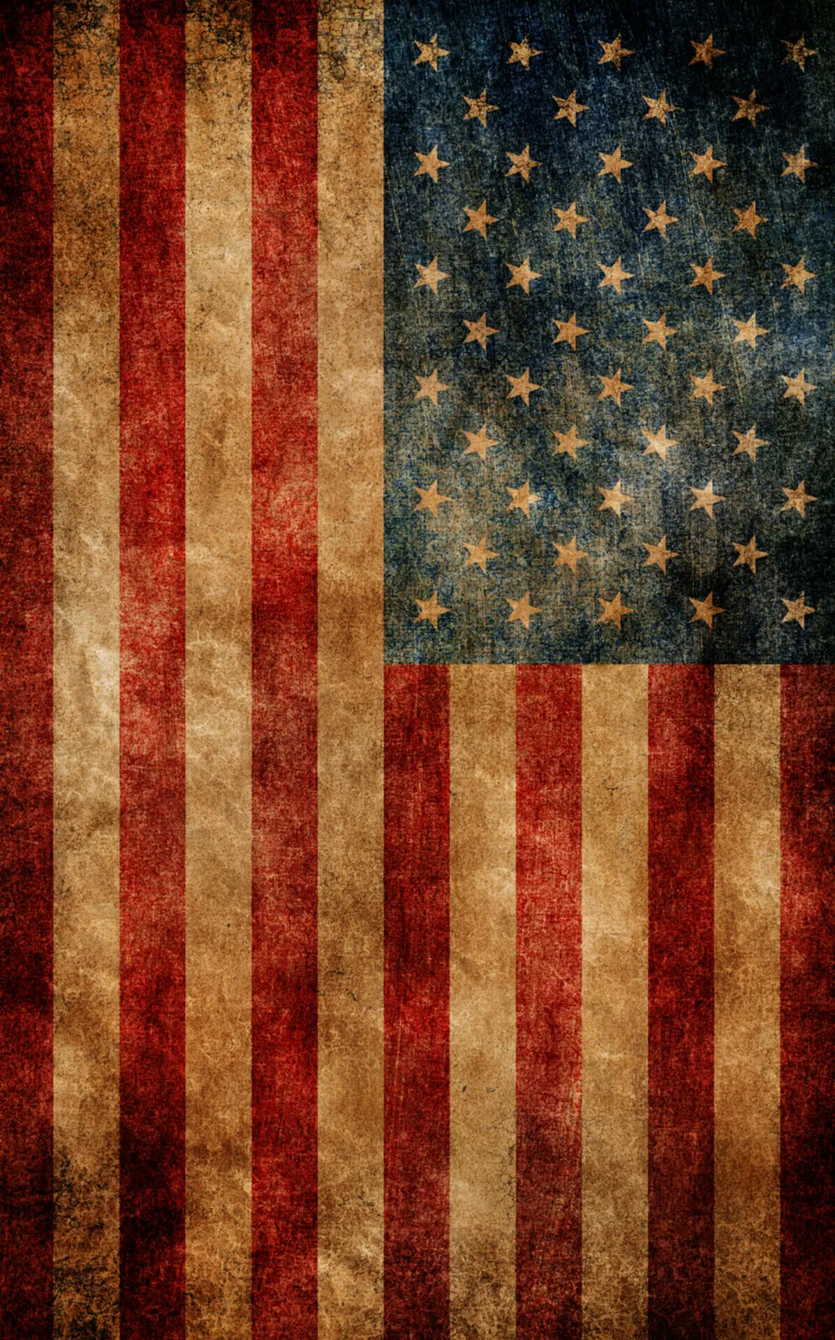4-Piece Rustic American Flag Wall Art | Country Door