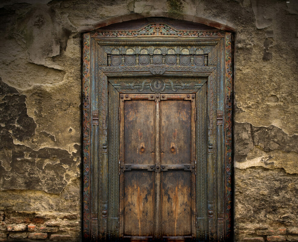 Ancient Door Vinyl Photography Backdrop For Studios - Click Props Backdrops